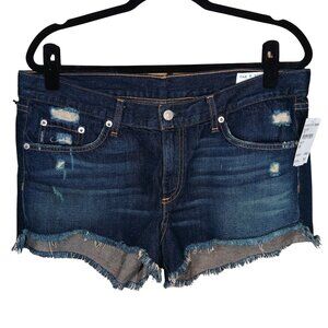 Rag and Bone Doris Dark Wash Cutoff Shorts 30 Mid-Rise